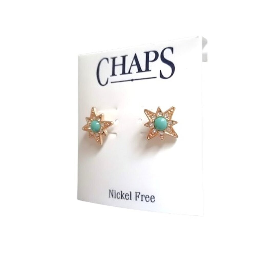 Chaps Turquoise North Start Stud Earrings
